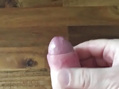 Jerking my uncut dick and cumming