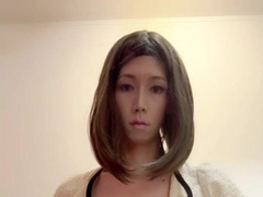 【Jp femboy】初めてのカメラ前でオナニー!手とスカートに精子が付いちゃった