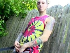 Outdoors, urinating, lads