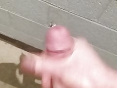 Jacking my pierced cock