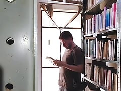 I Was Caught Masturbating Inside the Library and Then I Went to Cum in the Men's Bathroom but They F