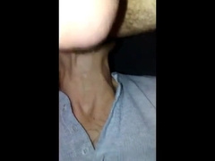 Bareback bottom gets a load