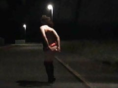 sissy kathy out and about in workington at night