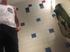 Caught wanking on bathroom