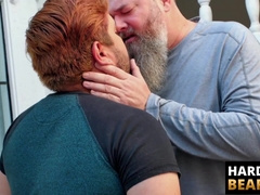 HardcoreBears.com - Nasty fat bear makes his cub kneel to blow his thick rod eagerly