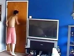 Guy eats a load after getting nailed bareback