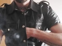 Leather Master smoking