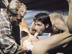 Justin Dragon and Caesar adore threesome fisting in A VAN