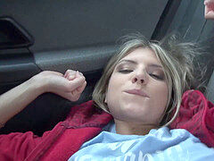 Multiorgasmic tramp Gina Gerson rail stranger in car for her pleasure