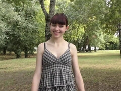 18, 美女, 指いじり, Hd, アウトドア, 赤毛, ティーン, おもちゃ