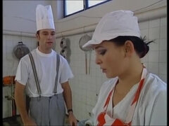 変態, 巨乳な, エクストリーム, ドイツ人, キッチン, ヌード, オッパイの, ヴィンテージ