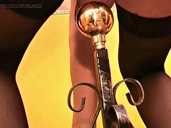 Grosser arsch, Grosser schwanz, Dildo, Riesig, Latex, Lingerie, Masturbation, Transfrau