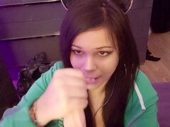 Amateur, Sucer une bite, Petite amie, Pov, Timide, Suçant, Jouets