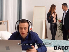 Liz Ocean, the naughty stepdaughter, gets a hard dick for her deposit