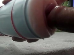 HOT! fucking my fleshing pussy big load of cum over