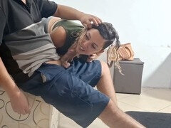 Lucky guy, waiting room, kneading
