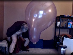 Balloonbanger 56 Fucking with a giant long neck balloon