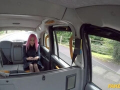 Fake Taxi Pink haired Roxy Lace fucks big black cock in a taxi