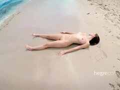 naked 18yo teen beauty in Ibiza, Spain - big natural tits outdoors