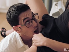 美女, フェラチオ, カップル, 顔射, 指いじり, 手コキする, なめる, オマンコ