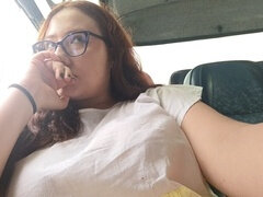 Bus, Fille latino, Orgasme