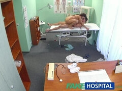 Leie, Blasen, Braunhaarige, Schwanz, Prüfung, Massage, Krankenschwester, Spanner