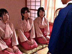 Spanked japanese teens queen dude while wanking him off