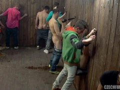 Arsch, Blondine, Blasen, Hundestellung, Gruppe, Orgie, Rasiert, Jungendliche (18+)