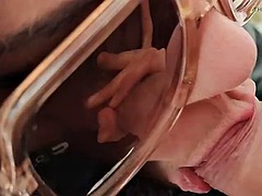 Big tits, Blonde, Cougar, Cumshot, Handjob, Milf, Stepmom, Sucking