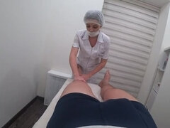 Sucer une bite, Éjaculer dans la bouche, Queue, Médecin, Européenne, Massage, Infirmière, Pov