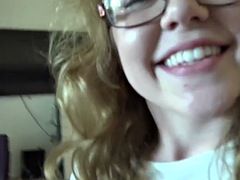 Blondine, Blasen, Besamung, Fingern, Freundin, Pov