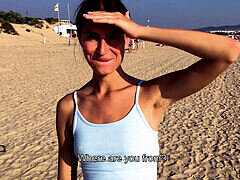 Plage, Faciale, Seins naturels, De plein air, Pov, Nénés