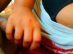 Afternoon delight: Nephew fucks hairy auntie's tight pussy (Hindi sex)