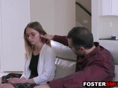 Blonde Teen Macy Meadows Fucked Hard by Sleazy Foster Parents in Taboo Threesome
