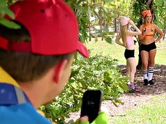 Chica, Atrapados, Grupo, Sexo duro