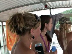 Party girls having fun in this amateur footage