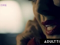 Busty Blonde Lesbians Kenna James & Octavia Red Eat Pussy on Podcast - Full HD Scene