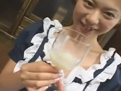 Beauteous asian hussy performing in bukkake XXX video