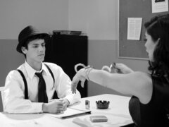 Arsch, Grosser schwanz, Fesselspiele, Vollbusig, Kehlenfick, Hundestellung, Würgen, Tätowierung