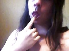 Teasing with my finger.