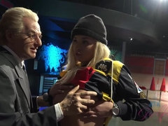 浴室, デカパイ, ブロンド, 彼女, オーガズム, アウトドア, ハメ撮り, 濡れ