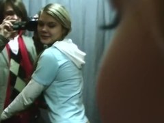 Beautiful amateur blonde is down on her knees sucking off her boyfriend