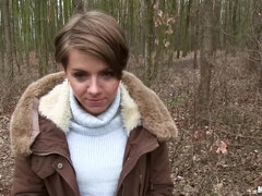 Euro Cutie Banged Outdoors - small tits Ukrainian MILF Sasha Zima