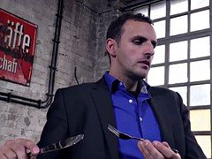 Blondine, Spermaladung, Deutsch, Hardcore, Rasiert, Tätowierung, Titten, Uniform