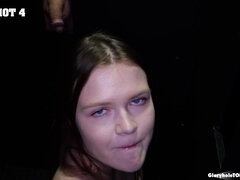 Sperma im mund, Spermaladung, Kehlenfick, Aufs gesicht abspritzen, Schwanzloch, Handjob, Natürlichen titten, Rotschopf