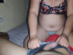 Grosse titten, Blondine, Blasen, Pummelig, Handjob, Realität
