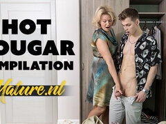 Grosser schwanz, Britisch, Kompilation, Hundestellung, Masturbation, Reif, Mutti, Strümpfe