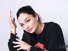 Braunhaarige, Geschnappt, Schwarz, Europäisch, Hd, Polizei, Realität, Jungendliche (18+)