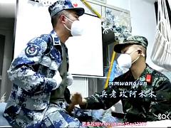 デカチン, フェラチオ, 中国人, イく瞬間, ゲイ, 手コキする, ハードコア