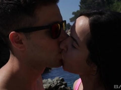 18 летние, Брюнетки, Семяизвержение, Сперма на лице, На природе, Молоденькие